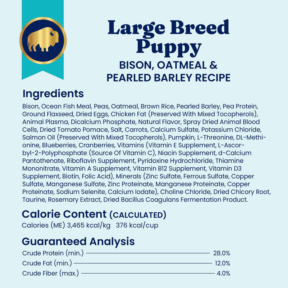 Solid Gold formule nutritive pour chiots de grande race et transition alimentaire.