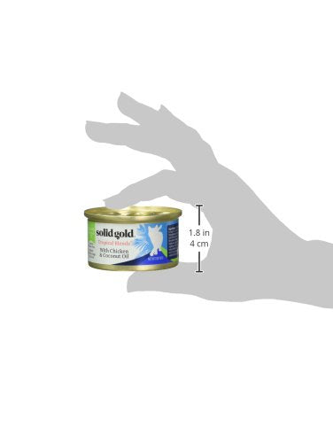 Solid Gold Pâté chat — huile de coco pour peau saine et pelage brillant.