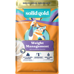 Solid Gold, croquettes au poisson pollock, soutien potentiel au maintien du poids du chat adulte.