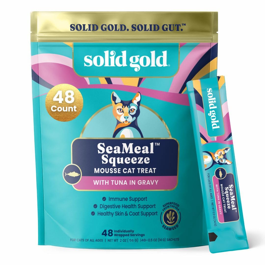 Solid Gold SeaMeal Squeeze: pochette de 48 sachets prête à servir comme friandise
