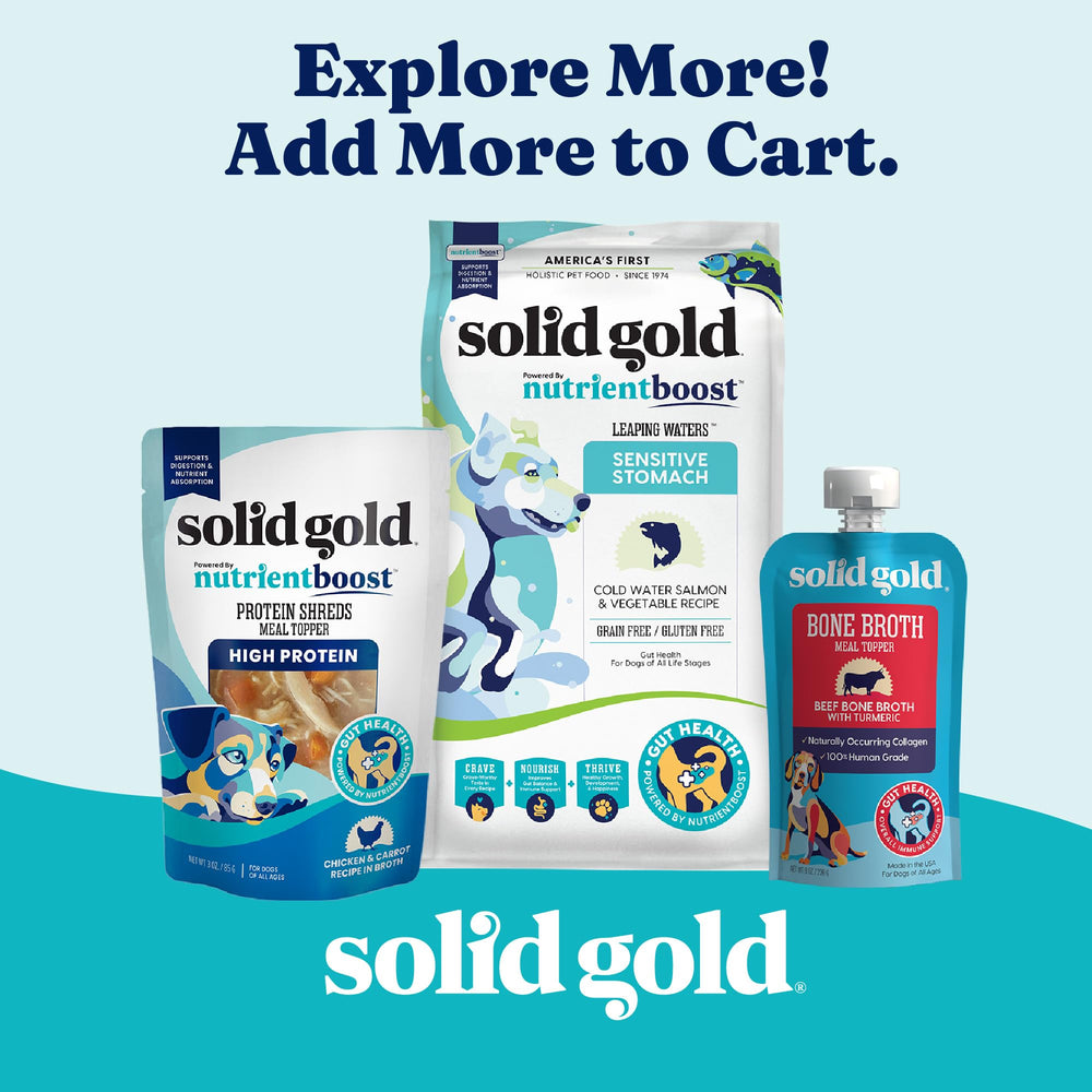 Solid Gold Topper Chien – soutien de vitalité et alimentation quotidienne.