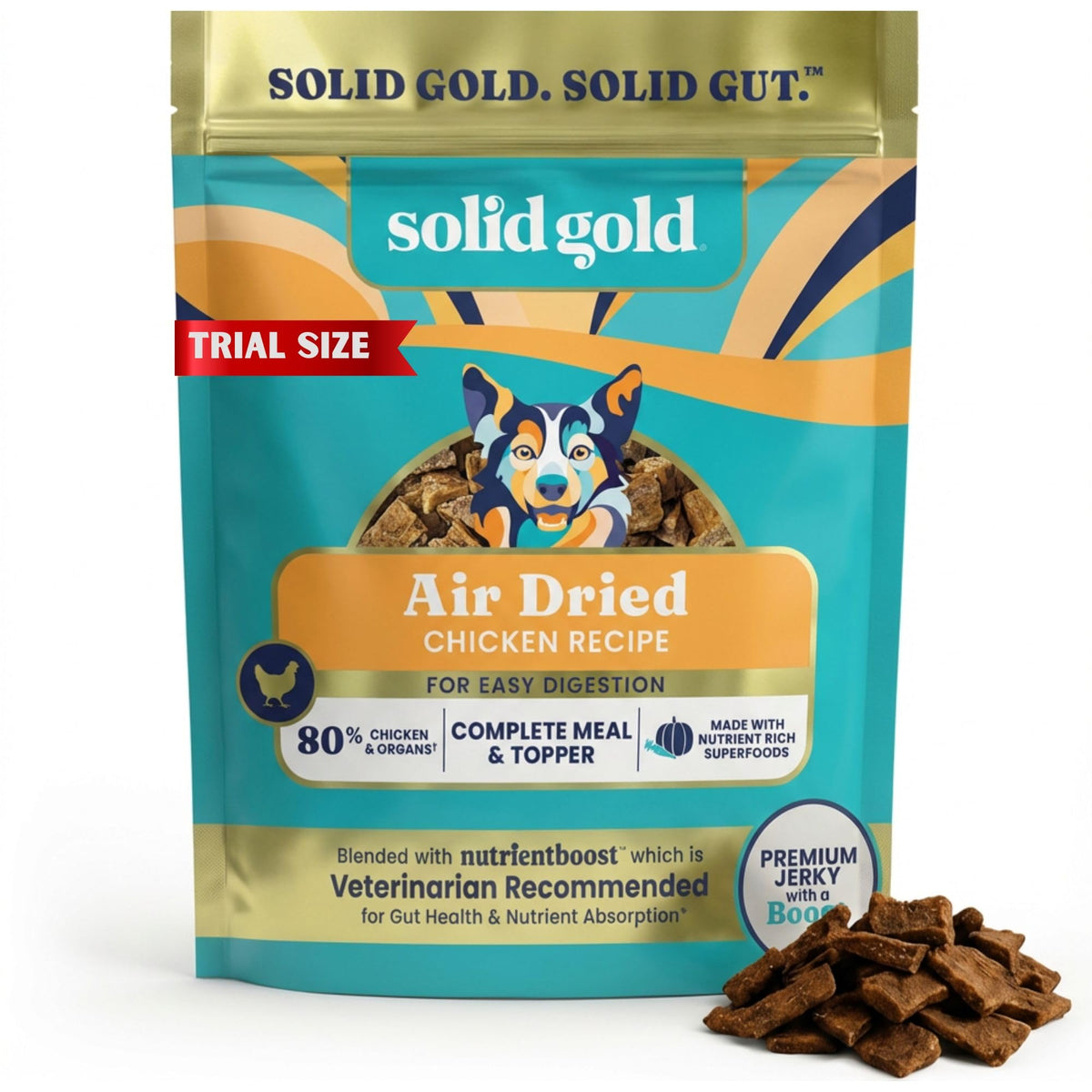 Solid Gold Toppers poulet réel – protéine pour muscles et énergie