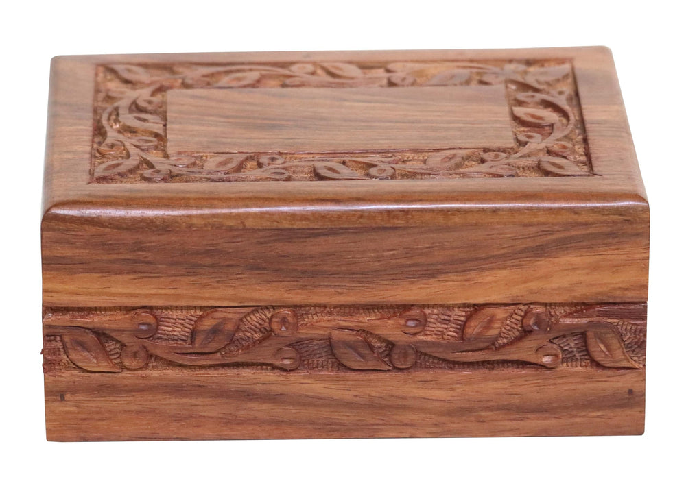 Capacité de 35 pouces cubes; urne Solid Wood Handicrafts en bois de rose