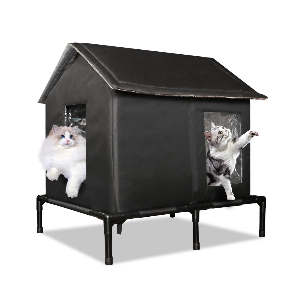 Solvify: vue d’ensemble de la maison-chat extérieure imperméable, abri fiable.