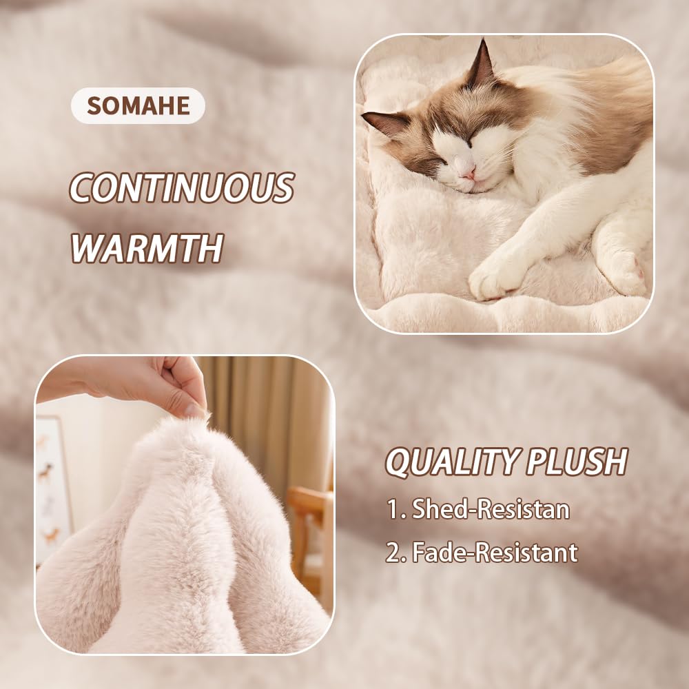 SOMAHE Cat Bed Mat coutures-bords-renforcees: durabilité renforcée au quotidien.