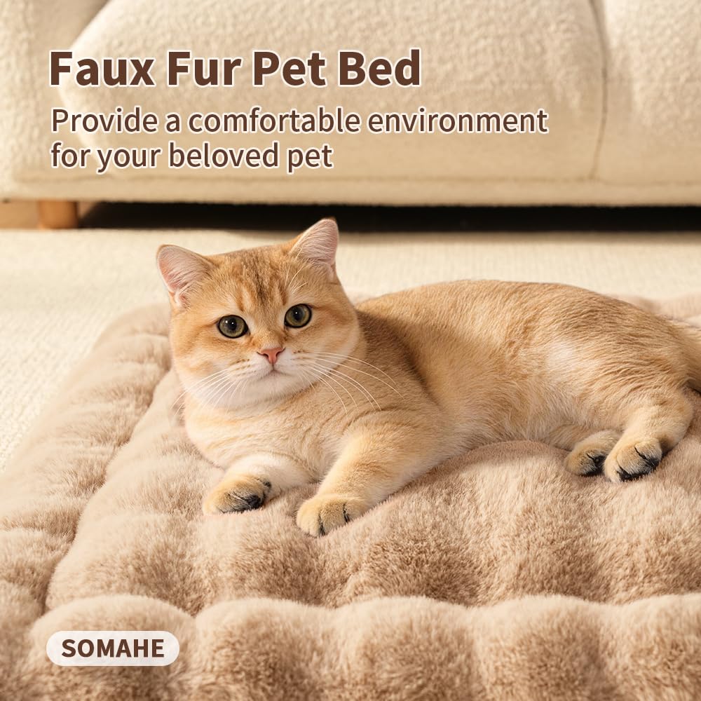 SOMAHE tapis-chat 23×15 po couleur café pour canapé ou fenêtre.