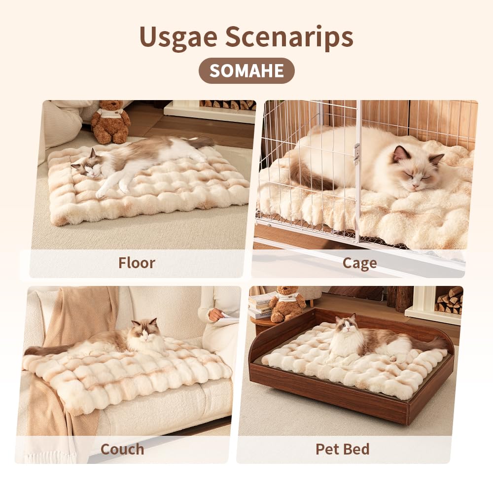 Tapis SOMAHE en peluche doux, cadeau idéal pour propriétaire de chat.