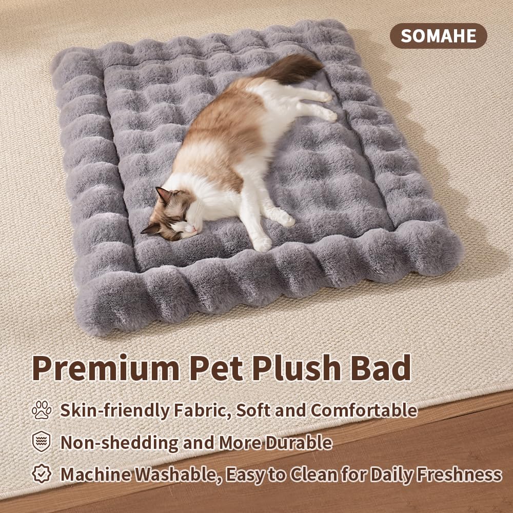 SOMAHE tapis chat lavable en lave-linge, entretien facile.