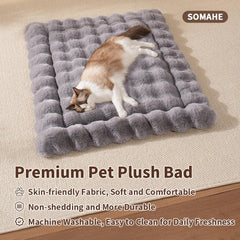 SOMAHE tapis chat lavable en lave-linge, entretien facile.