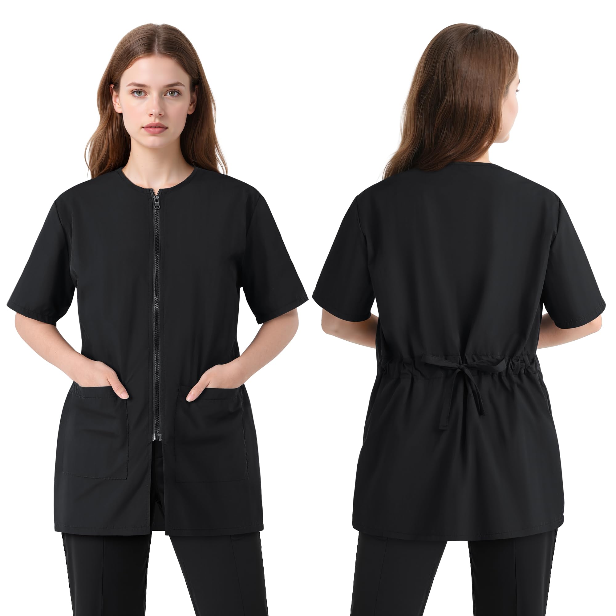 SOMSOC blouse toilettage imperméable avec manches courtes, protege des eclaboussures.