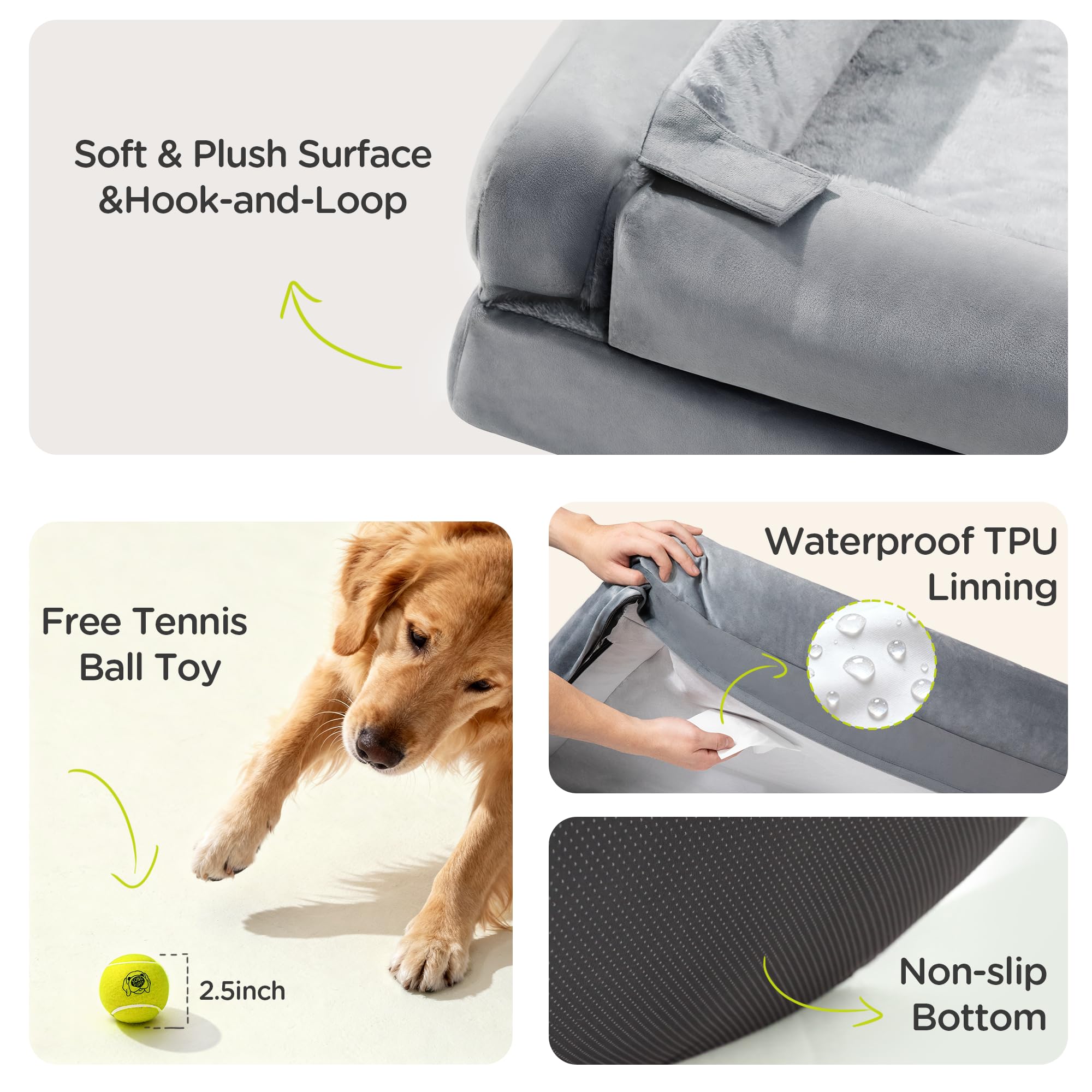 Song Puppy bords rembourres Velcro securises le couchage et offre flexibilité