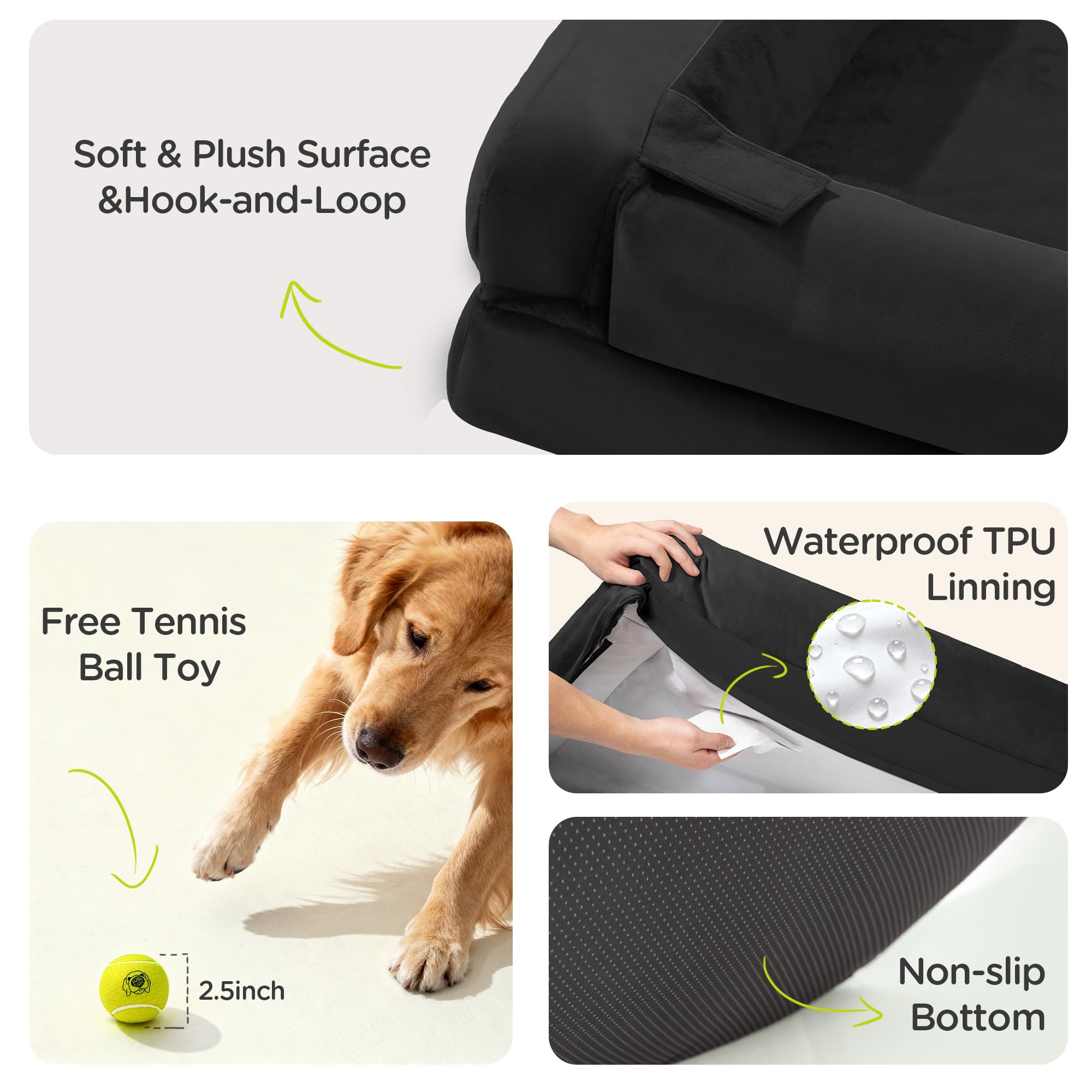 Fond anti-dérapant en silicone assure la stabilité sur le sol.