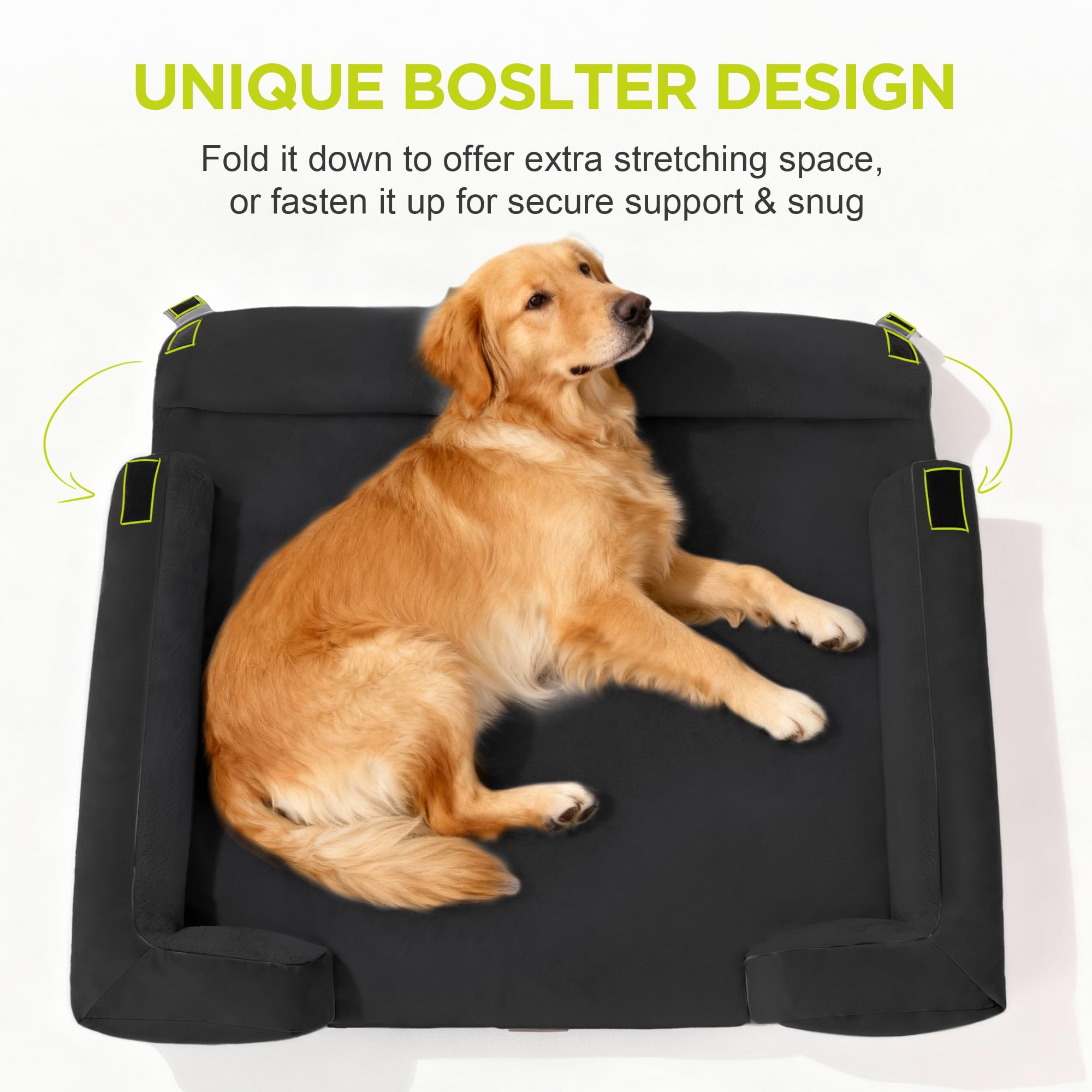 Tissu plush doux et moelleux pour le confort du chien.