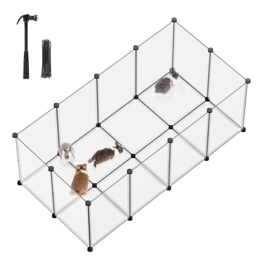 SONGMICS aire de jeu pour rongeurs avec plancher robuste et sûr