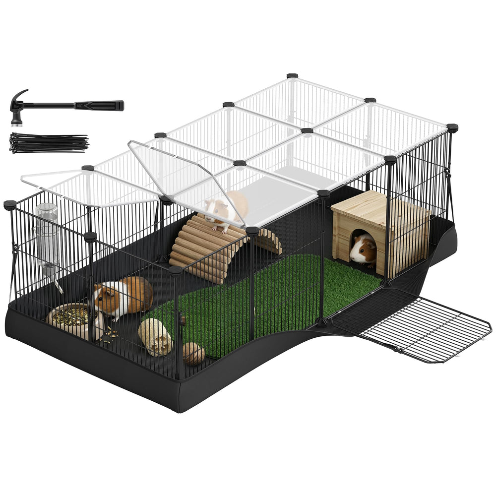 Cage SONGMICS pour petits animaux, vue générale, espace de jeu spacieux.