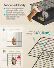 Cage SONGMICS maillage solide et tapis étanche pour protéger le sol