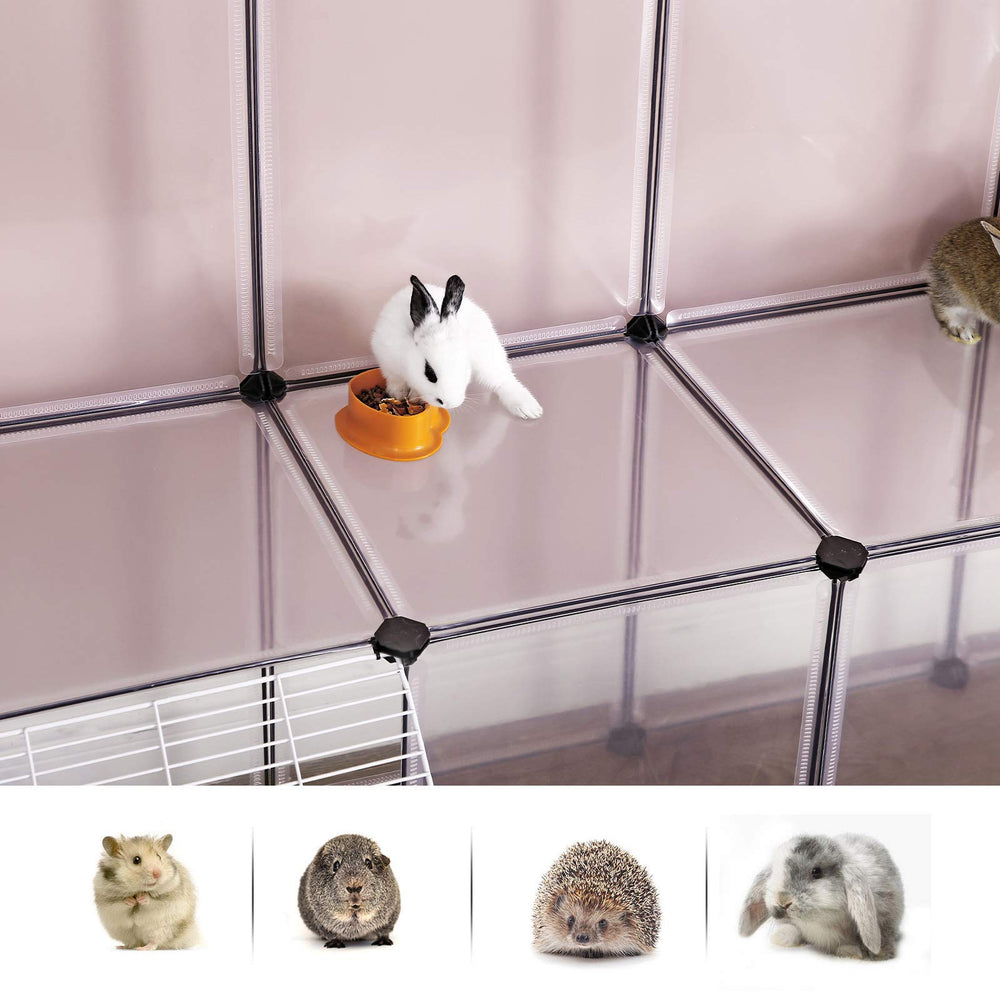 SONGMICS Enclos cochon d'Inde configuration personnalisable pour adapter l'espace.