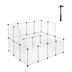 SONGMICS Enclos cochon d'Inde avec panneaux transparents pour surveiller les moments tendres.