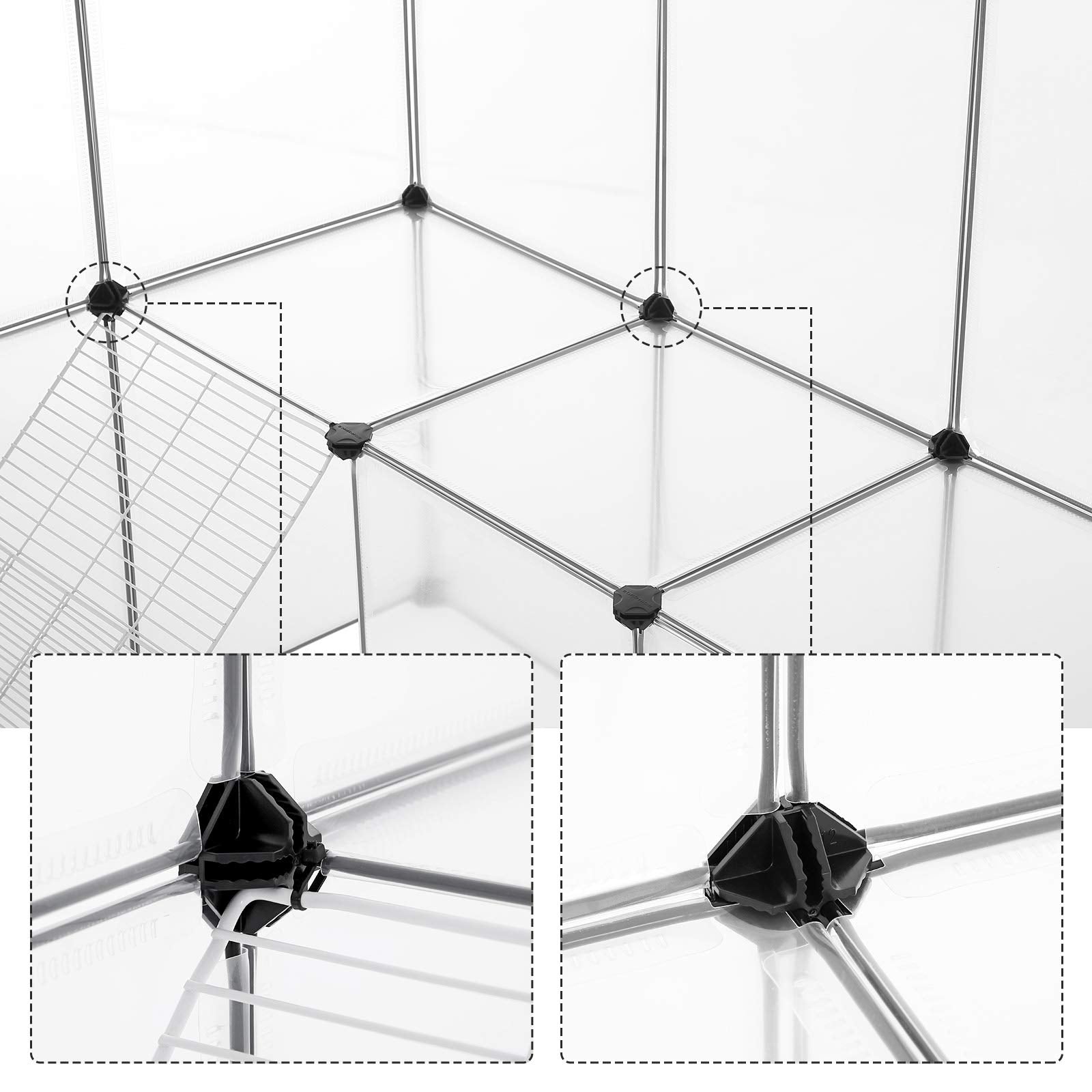 SONGMICS Structure modulaire robuste pour créer divers parcours intérieurs.