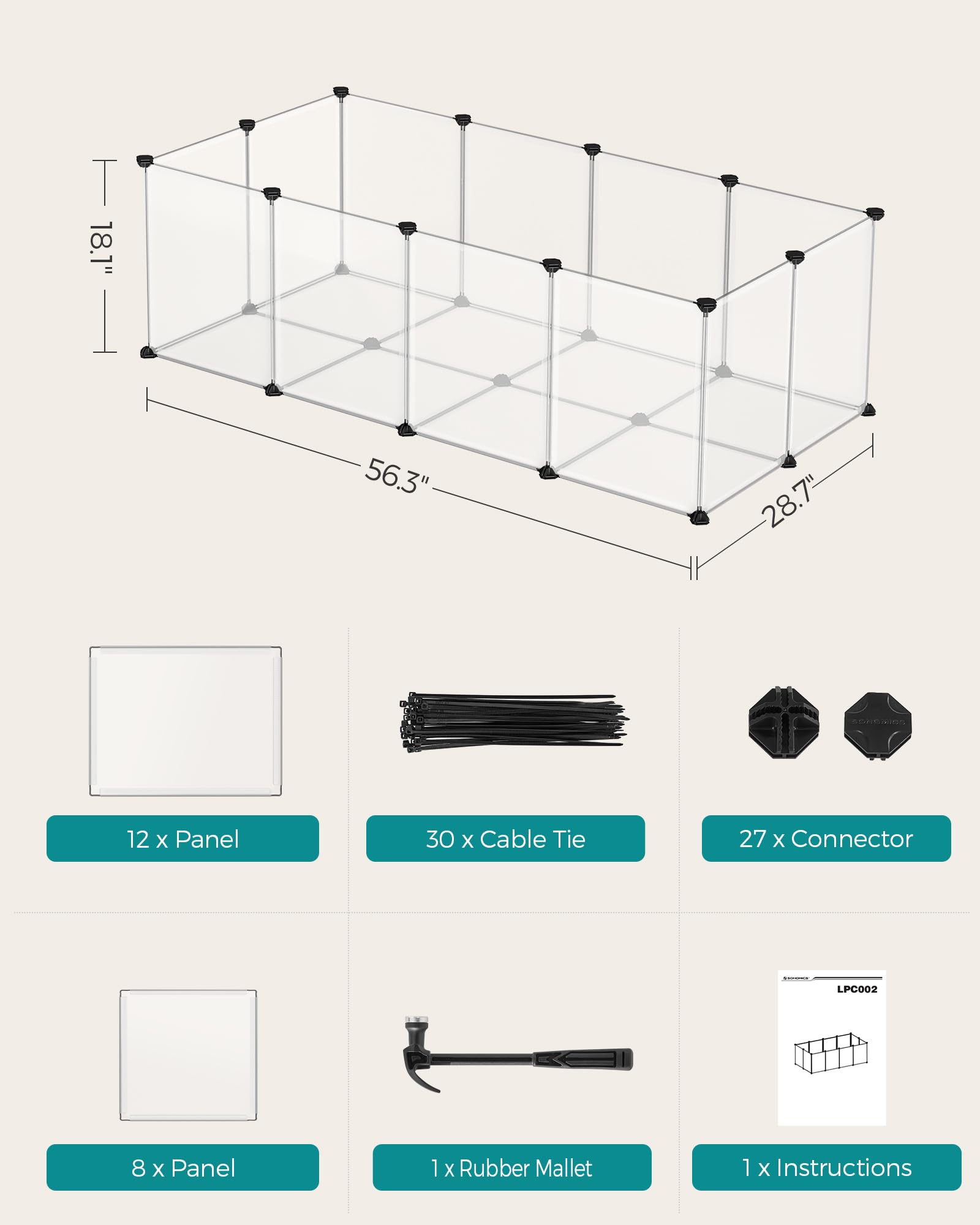 SONGMICS nettoyage rapide et efficace du parc.