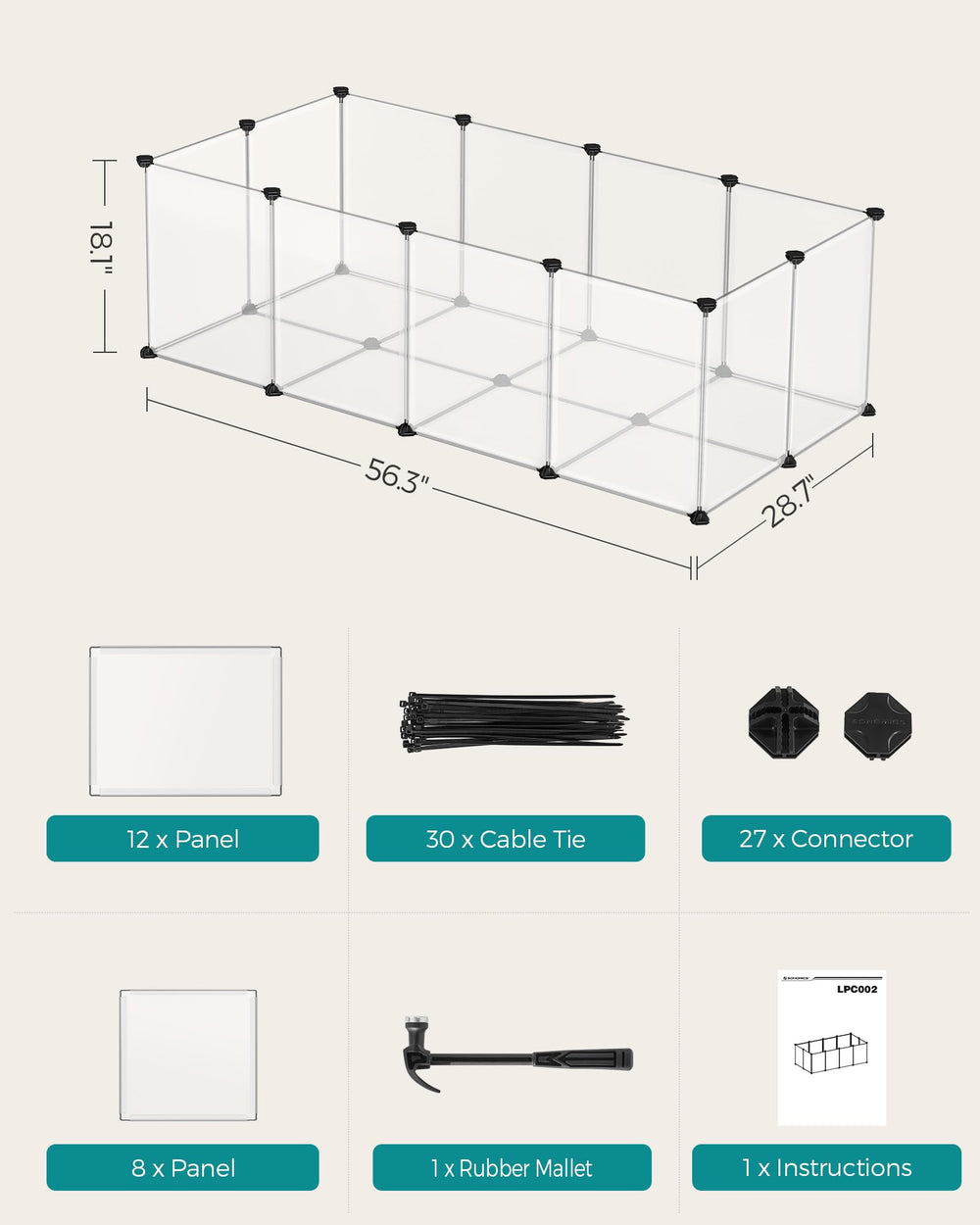 SONGMICS nettoyage rapide et efficace du parc.