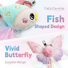 SONGWAY papillon peluche chat jouet peluche pour plaisir sûr