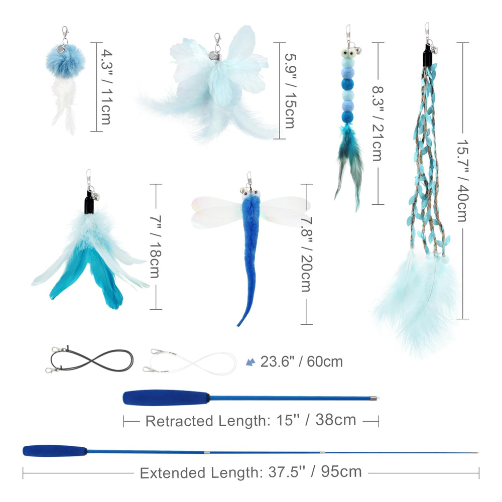 SONGWAY kit jouets interactifs chat bleu, options variées de jeu