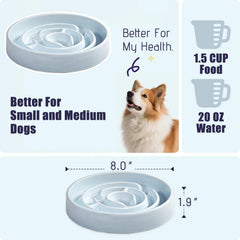 Bol Soniuong en céramique pour chat, ralentit les repas et réduit les éclaboussures.