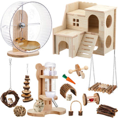Sonwyoung maison bois labyrinthe: espace stimulant pour hamsters et compagnons miniatures