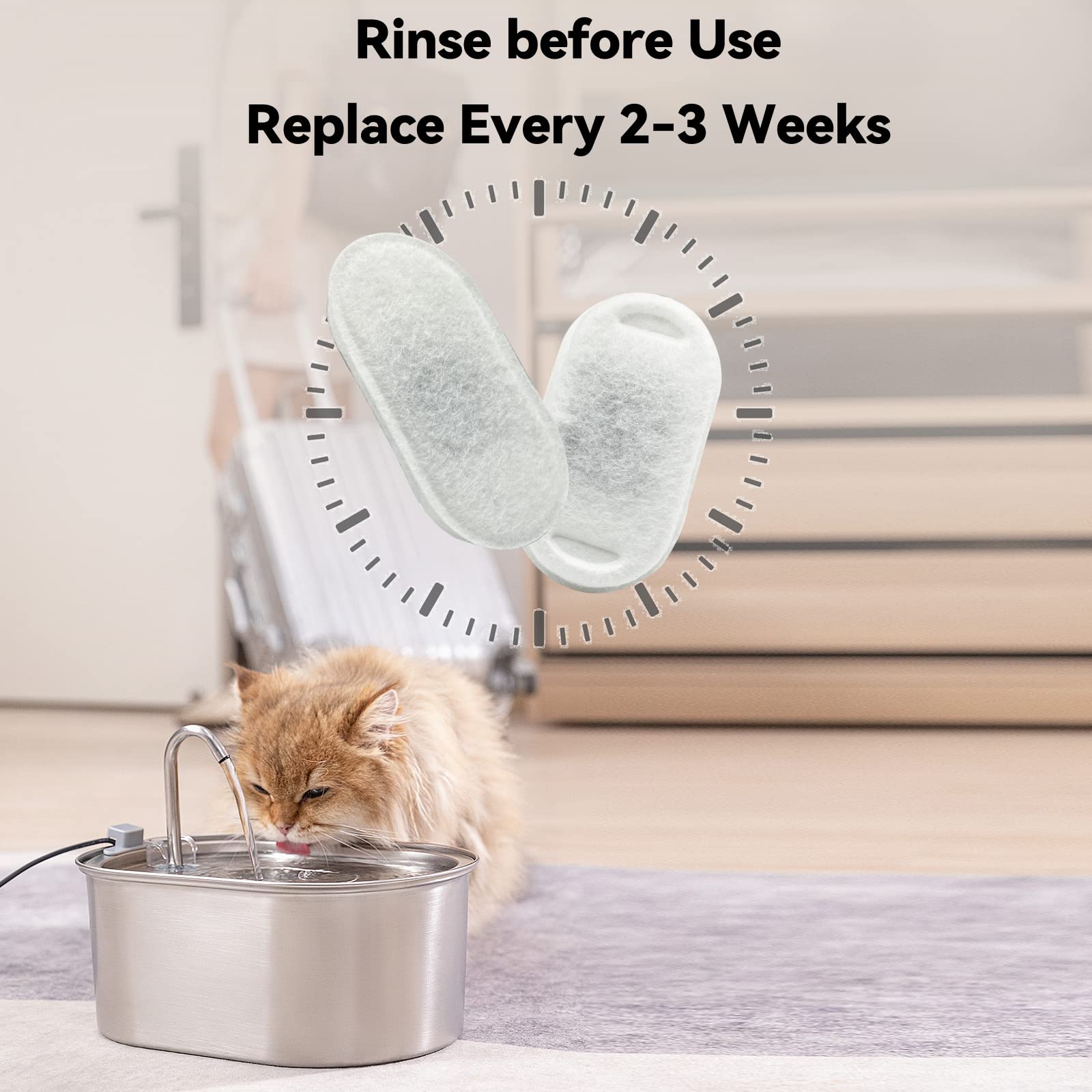 Eau du chat SOOFPET propre: goût agréable et hygiène améliorée.