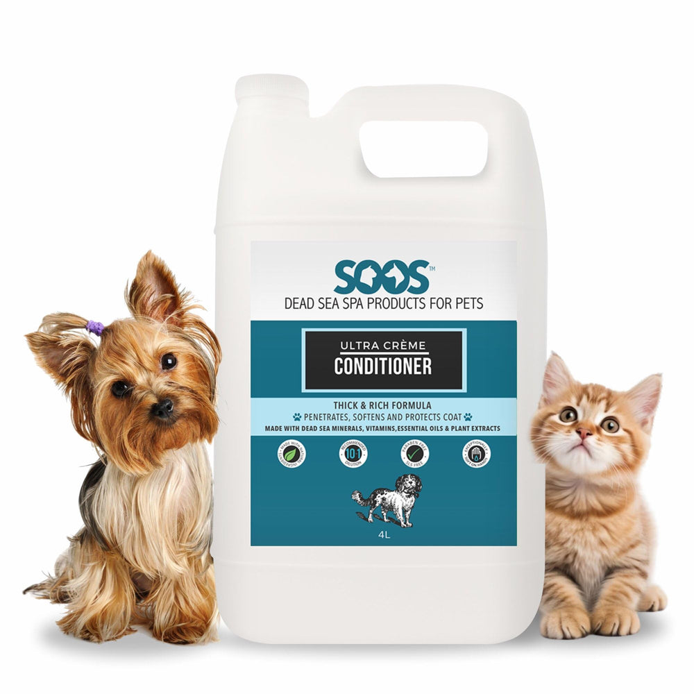 Soos Conditionneur Ultra Crème - Bouteille: soin profond et douceur du pelage.