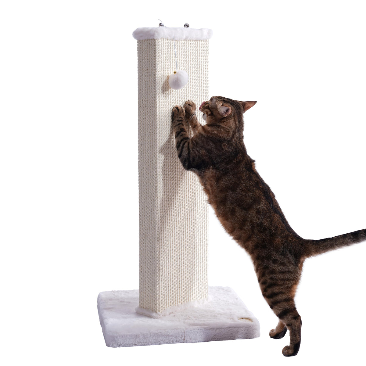Poteau à griffes Sopapets pour chat avec sisal naturel et jouet, favorise l'exercice et divertissement.