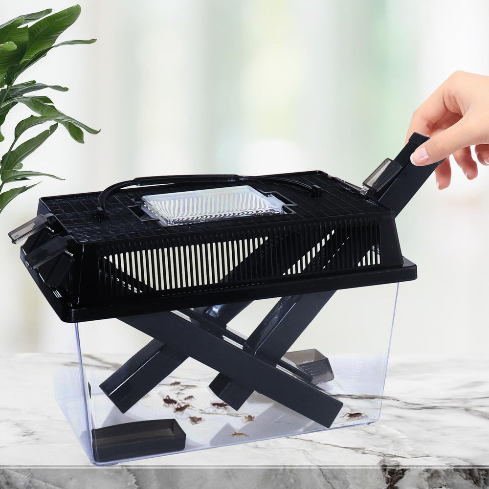 SORWATEE couvercle amovible avec ventilation, facilite l'alimentation des insectes.