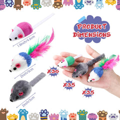 Sosation Souris-Jouet Cliquetis, stimule l’instinct chasseur grâce au bruit.