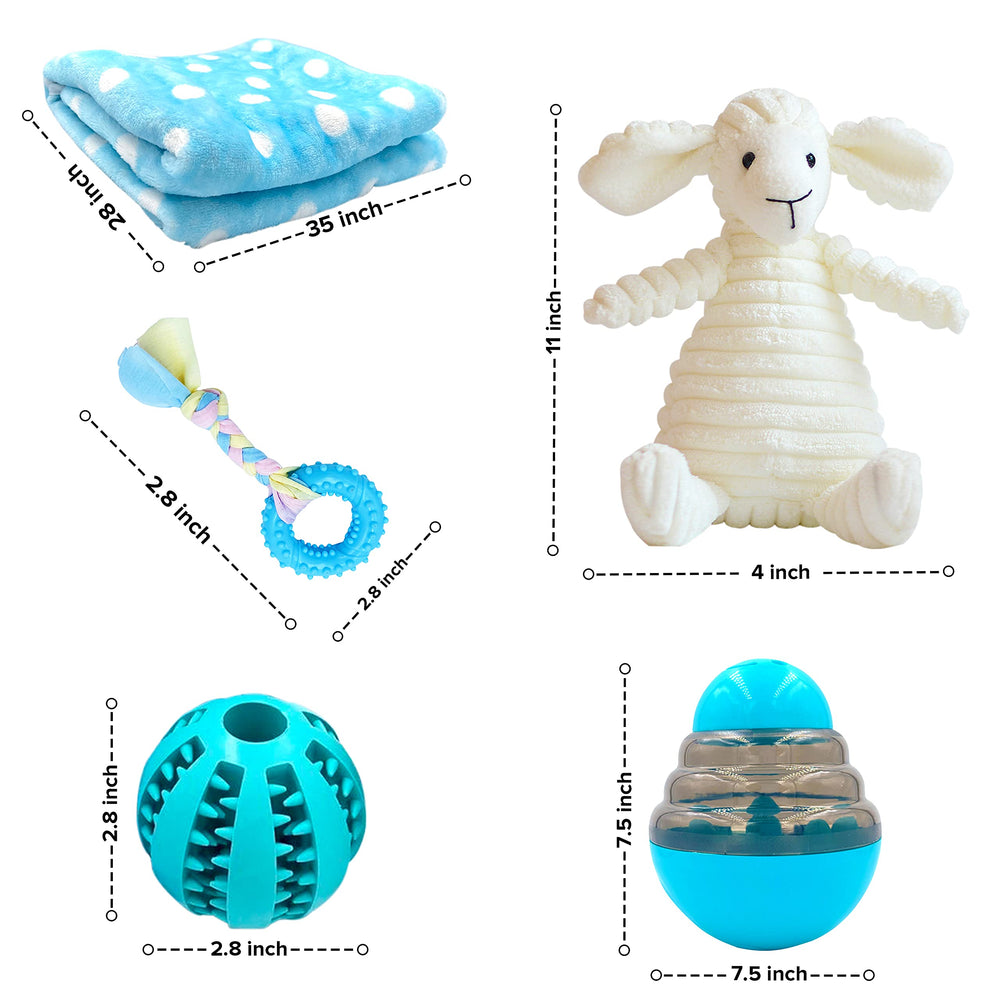 Emballage-cadeau chiot bleu SoSoCute, cadeau pratique et attentionné.