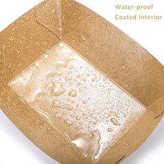 SOUJOY – assiettes kraft jetables, intérieur imperméable, résistant aux liquides