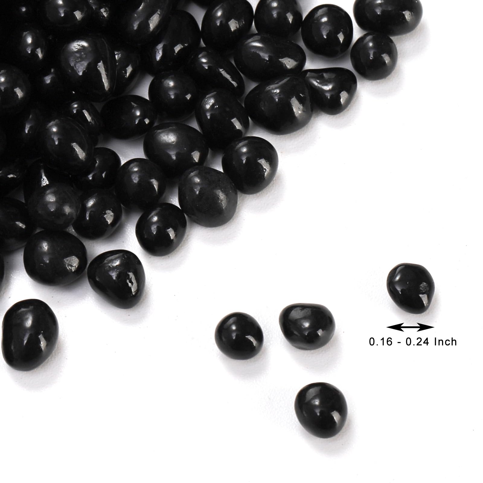 SOUJOY morceaux cristal noir 4-6mm, parfaits pour aquarium sans modifier l'eau.