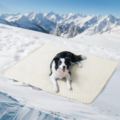 Soulbond Tapis Refroidissant Extragrand blanc perle surface fraîche et confortable.