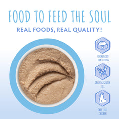 Soulistic détails étiquette produit 3oz indiquant ingrédients naturels et absence de céréales.