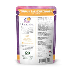 Soulistic Poche thon-saumon-gravy: dîner savoureux avec sauce naturelle.