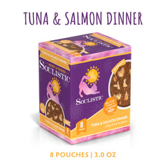 Soulistic Poche thon-saumon-gravy: texture tendre pour réconfort quotidien.