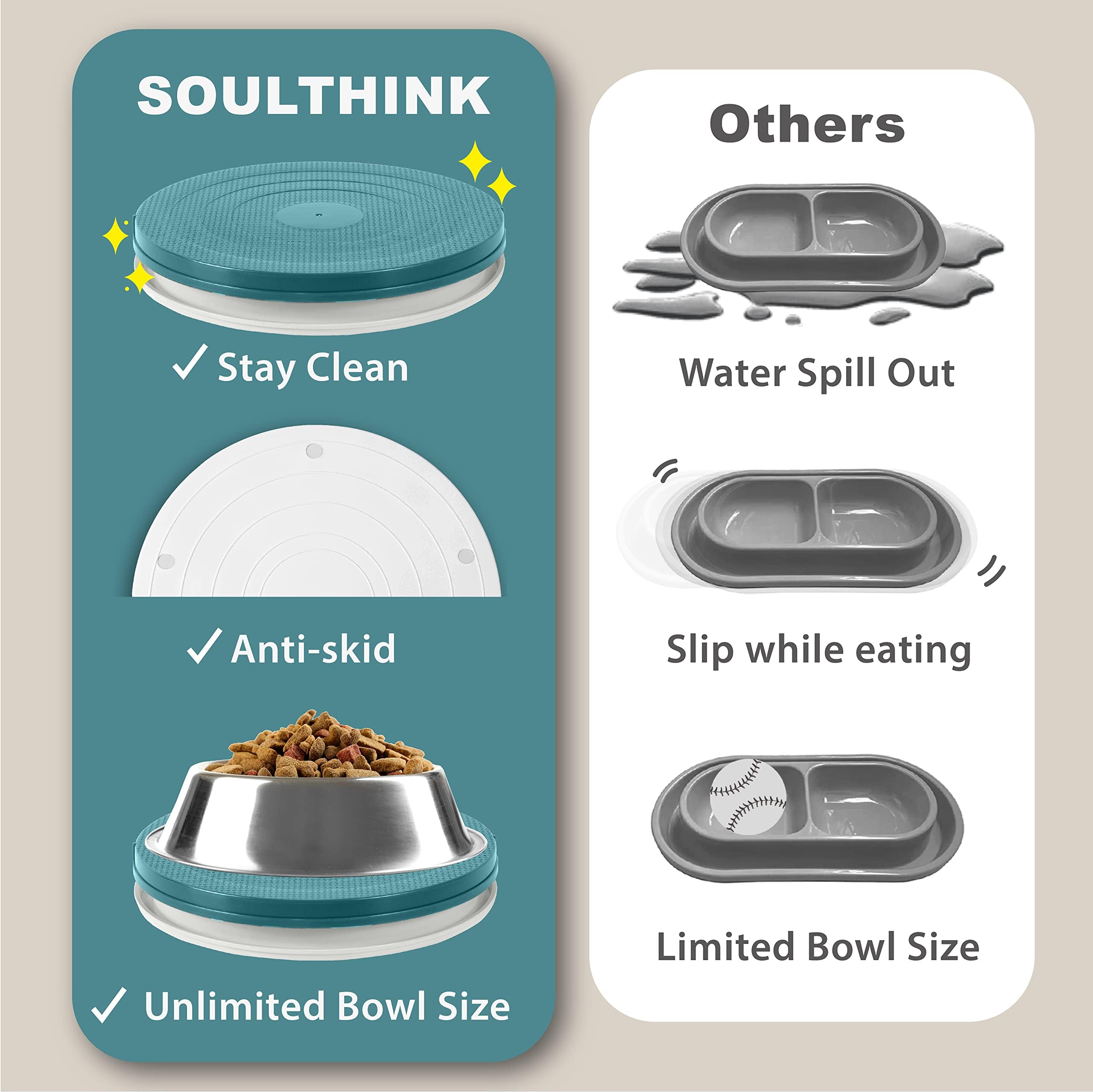 SoulThink Bol Anti-Fourmis – sans eau ni gel, nettoyage facile.