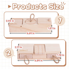 SoulThink lapin jouet bois bol grande taille: bol plus spacieux pour friandises.