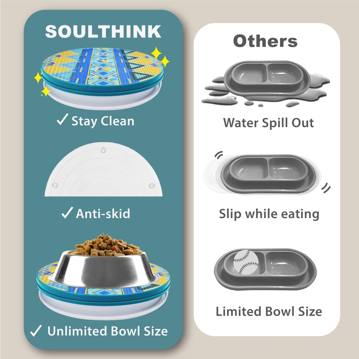 SoulThink utilisation intérieure et extérieure – plateau polyvalent et pratique.