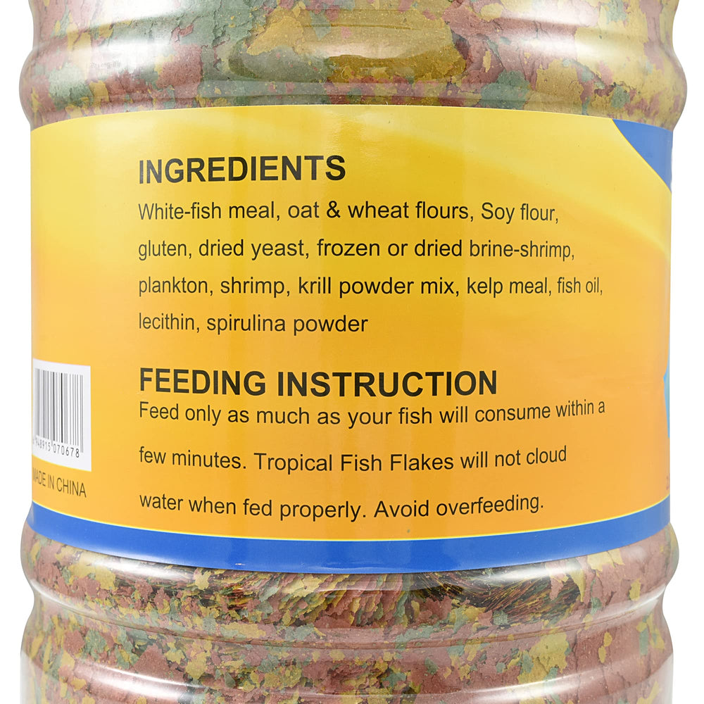 SOUTH SHORE RETAIL flocons-poisson-tropical-emballage-reutilisable: pratique et écoresponsable