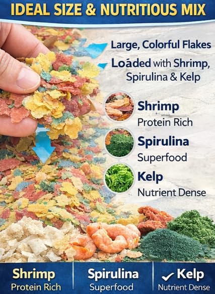 SOUTH SHORE RETAIL flocons-poisson-tropical-krill: goût appétent et nutritionnel