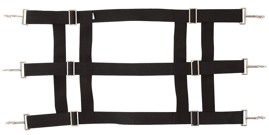 Barriere de stalle Southwestern Equine en nylon premium en installation sur l encadrement, ajuste.