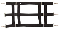 Barriere de stalle Southwestern Equine en nylon premium sur porte, ventilation et visibilite accrues.