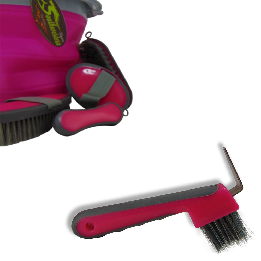 Brosse corps Southwestern Equine rose, douceur sur le pelage.