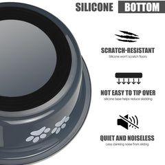 Bol SOUXU inox avec chassis silicone pour repas silencieux et propres.